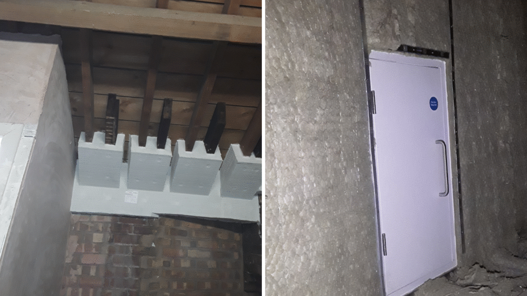 Loft compartmentation work for social housing carried out by fire safety specialist Trail Group